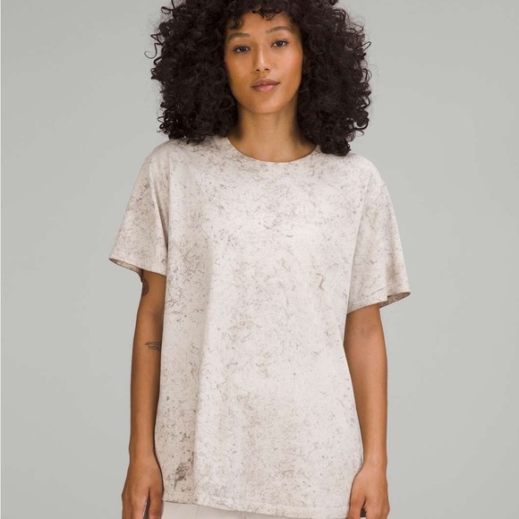 lululemon athletica Tops - Lululemon All Yours Cotton T-ShirtCirrus Wash White Opal Raw Linen Rover #113